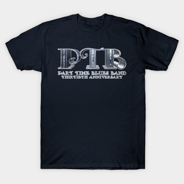 PTB 30th Anniversary - Chrome Design T-Shirt by Vehicle City Music